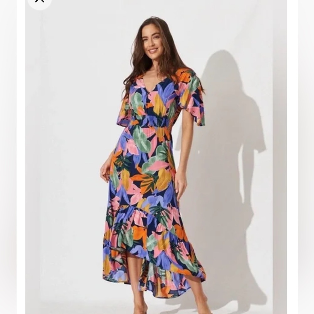 Abel the Label x Anthropologie Tropical Leonard Dress - Size Medium